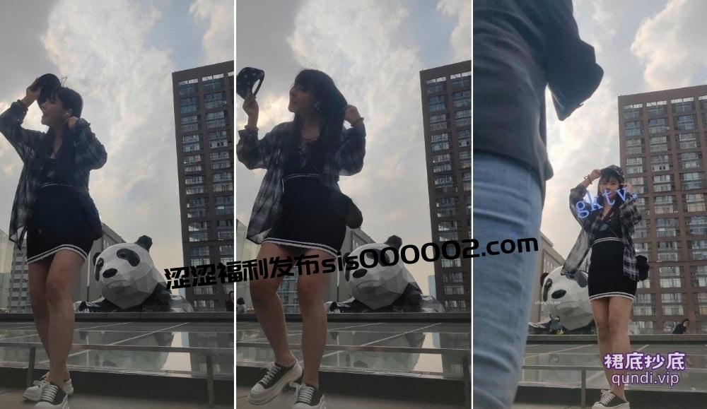 【XLBCD】132黑色连衣裙美女各种姿势拍照，紫色内内【1.5G】