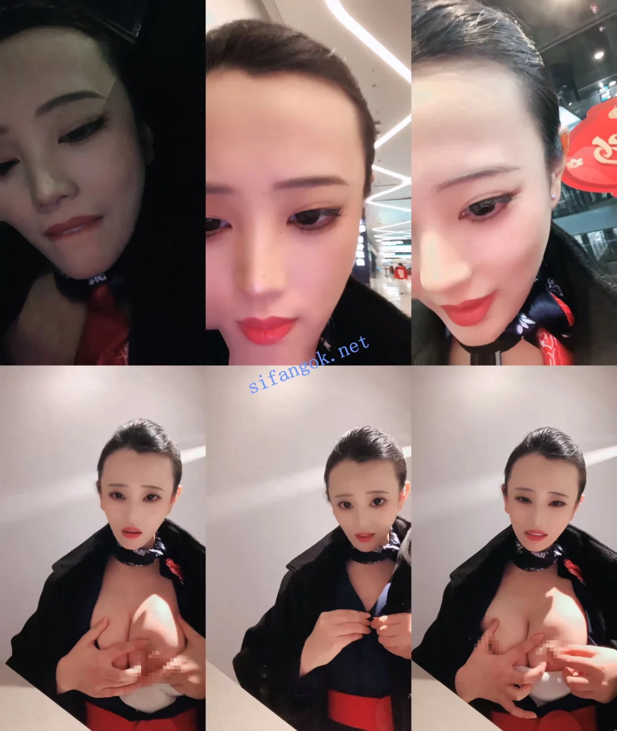 ♆♆【小鱼糕冷】巨乳空姐~! 跳蛋道具自慰~无套啪啪~颜射~2